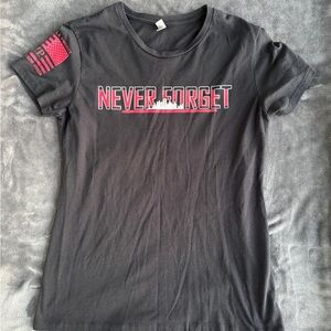 TIL Valhalla Project T.V.P. Black & Red 9/11 Women’s Fitted Graphic Tee